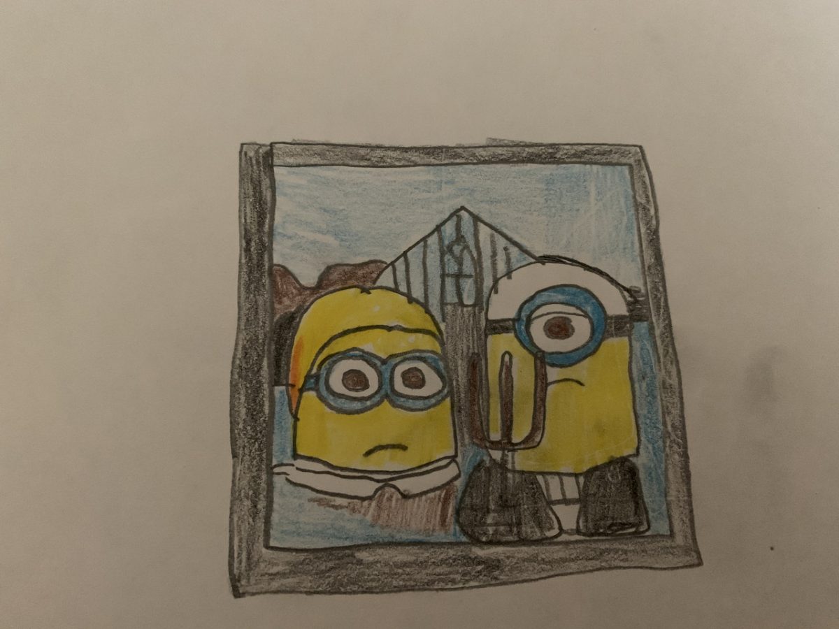 american gothic parody minions