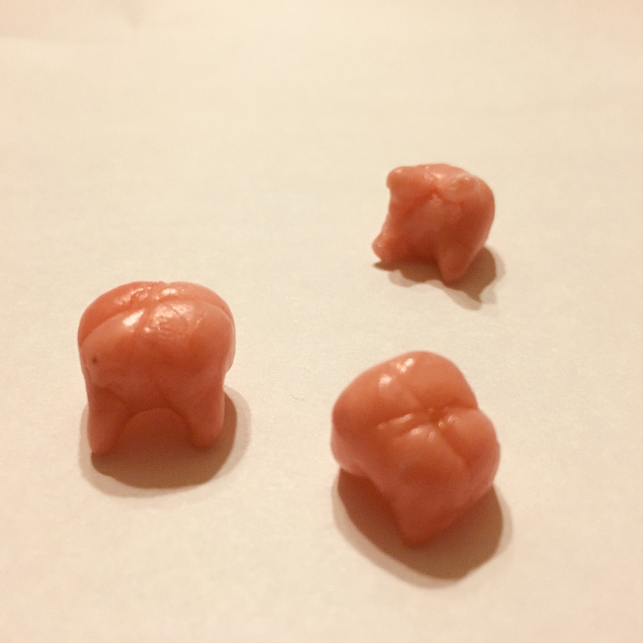 Sculpture of pink teeth