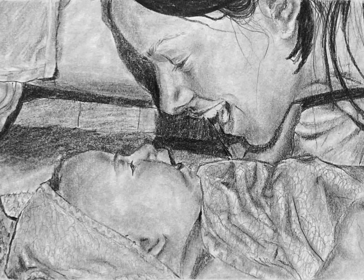 Drawing of a mother and a baby