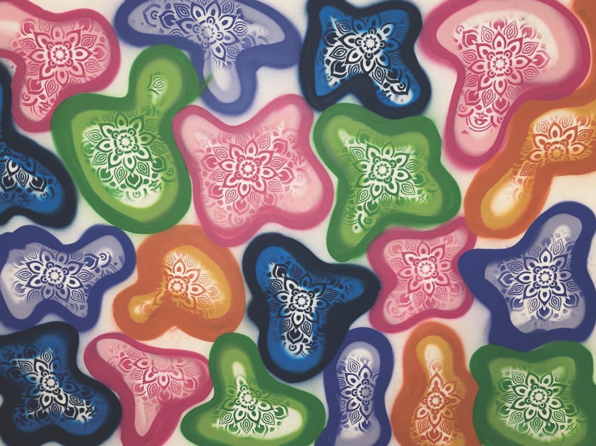 Painting of colored patterns
