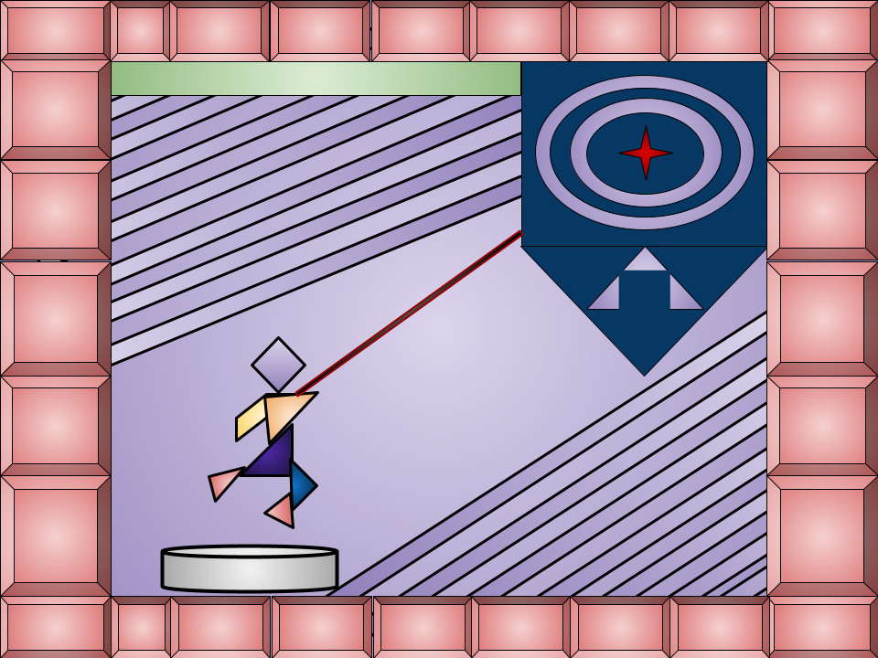 Digital drawing of person made of triangles holding a kite