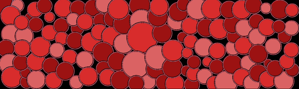 A graphic image of red circles in different shades
