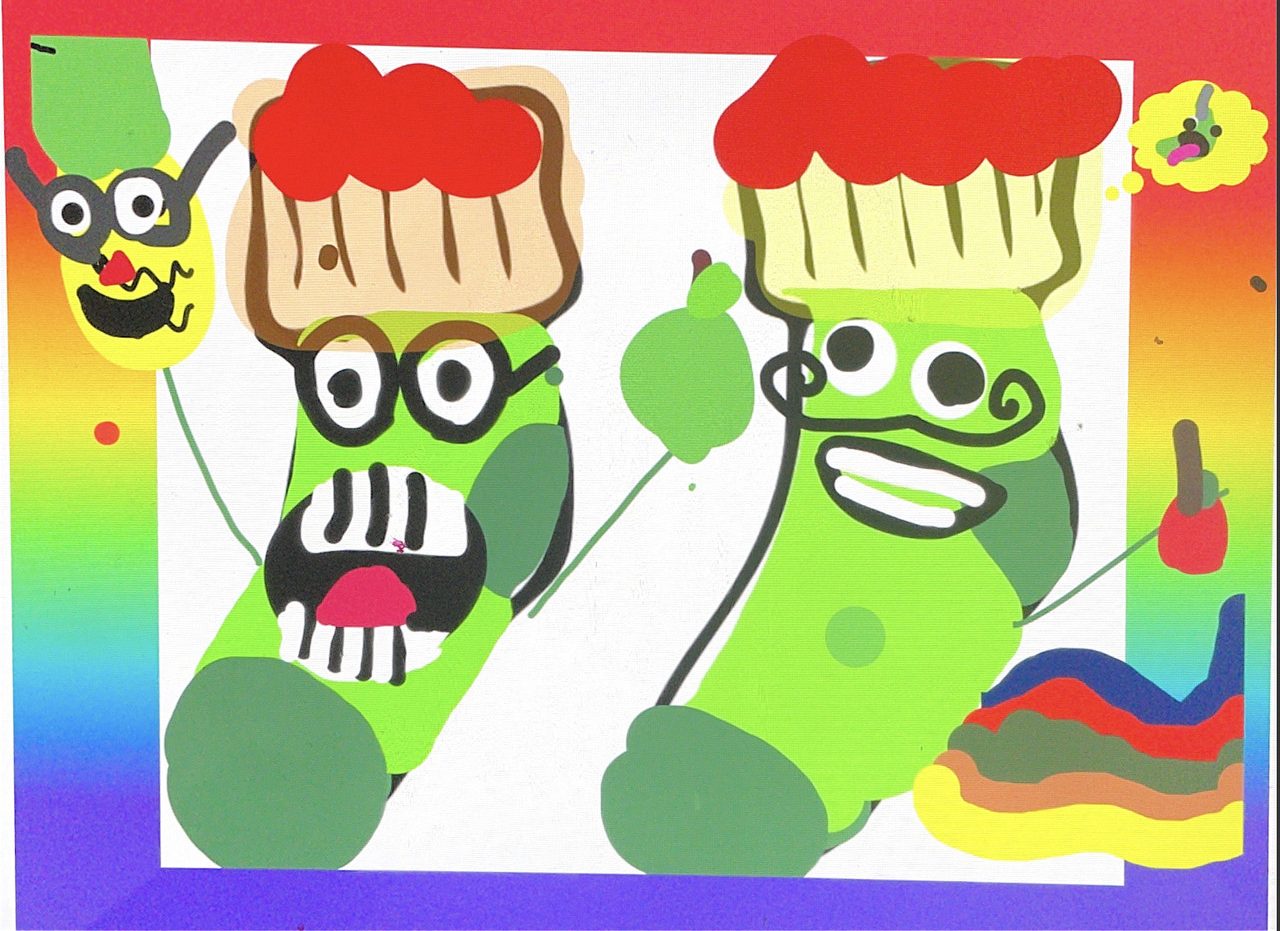 Silly green, smiling socks.