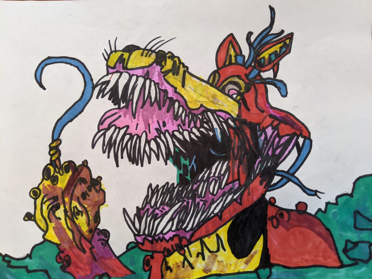 Drawing of a dragon