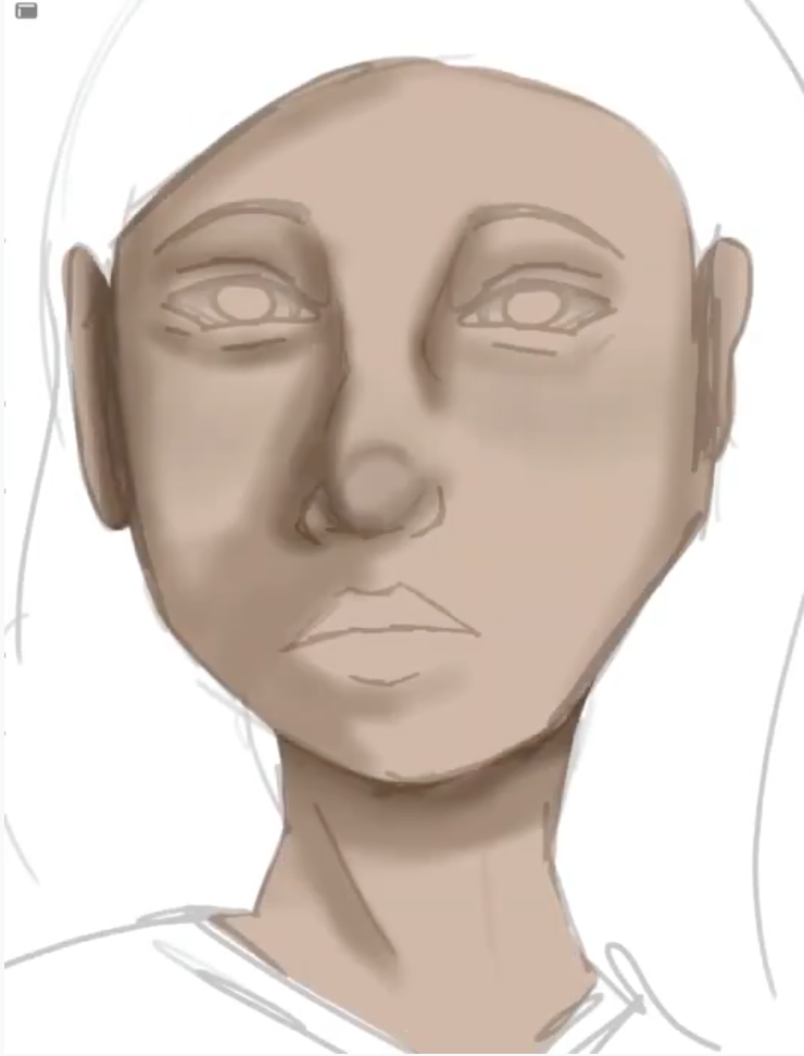 digitally drawn face