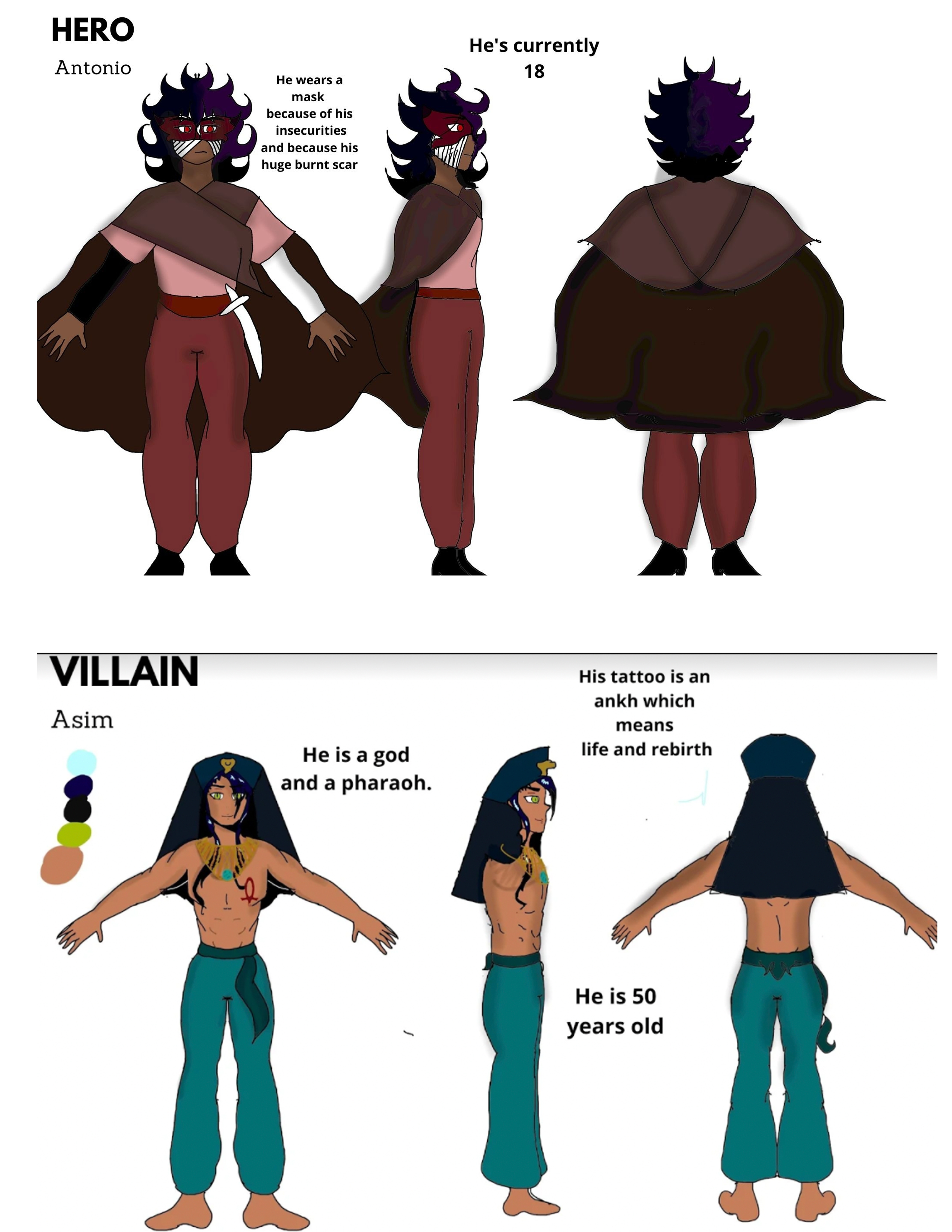 2 animated characters, one is good one is evil