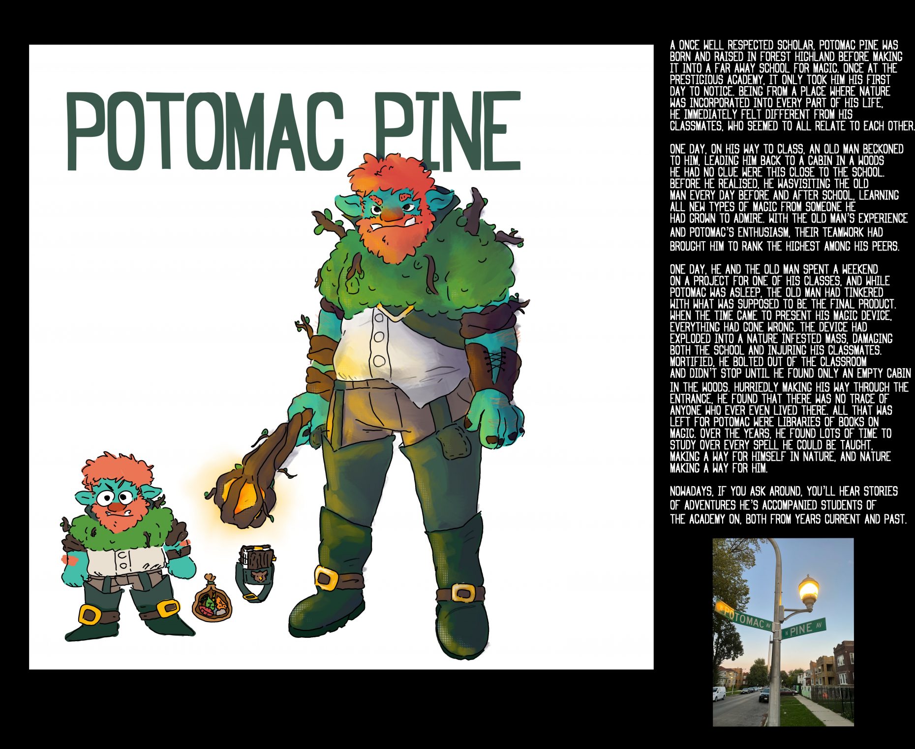 A faux dungeons and dragons animated character sheet