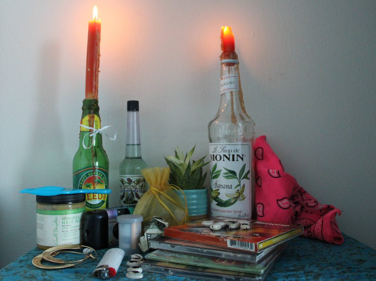 Still Life Photograph of Candles in Bottles