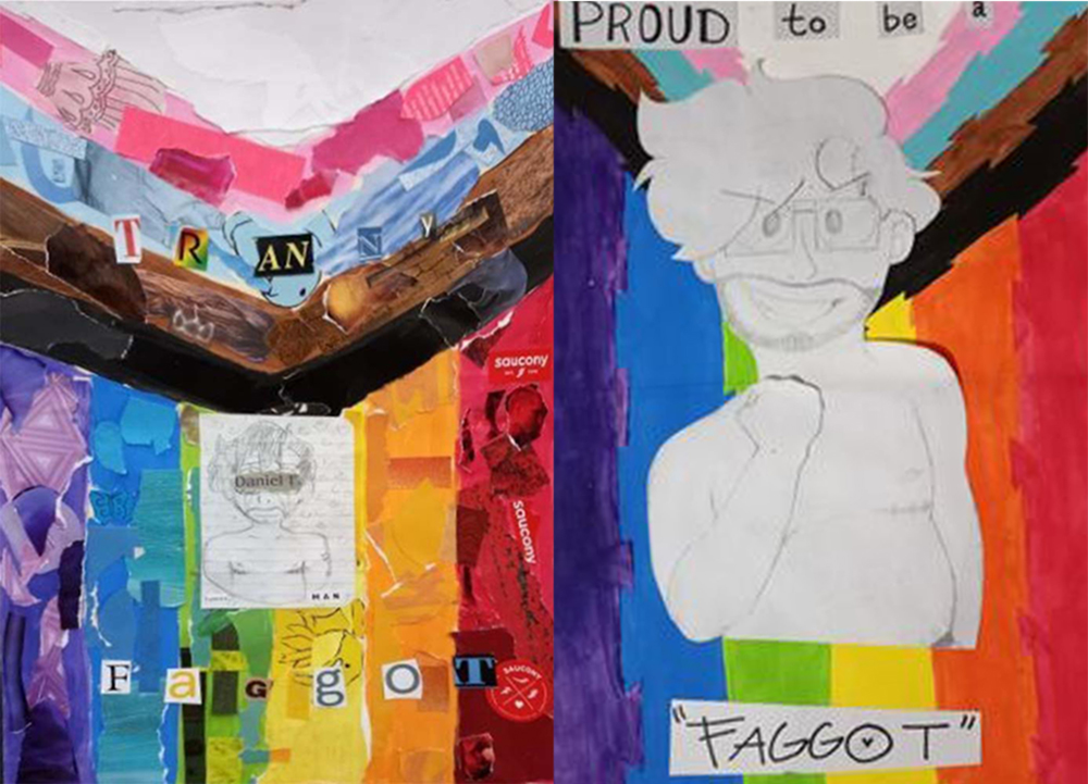 Collage focused on LGBTQIA+ identification