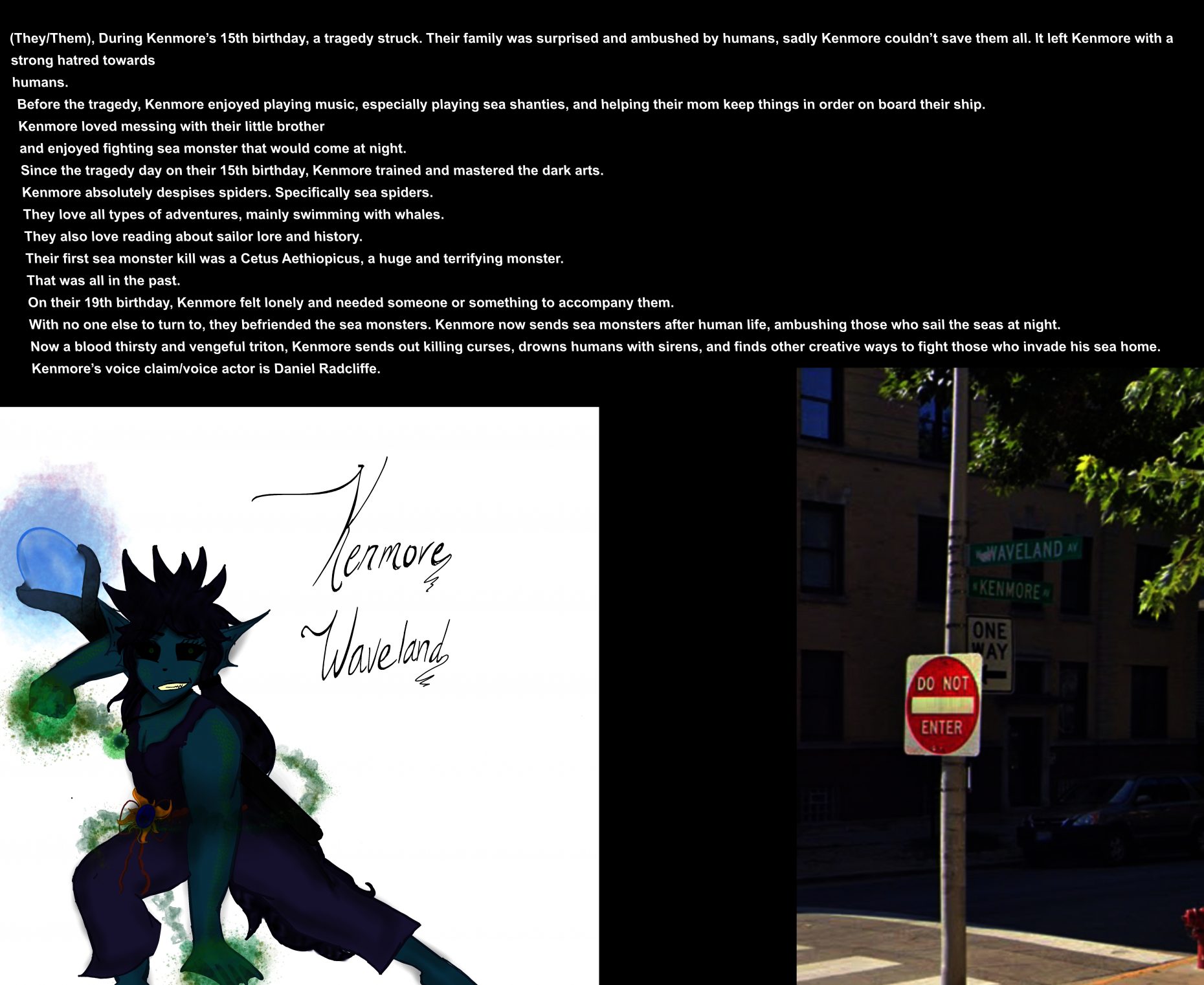 A faux dungeons and dragons animated character sheet