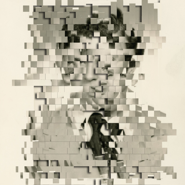 Pixelated portrait of a person