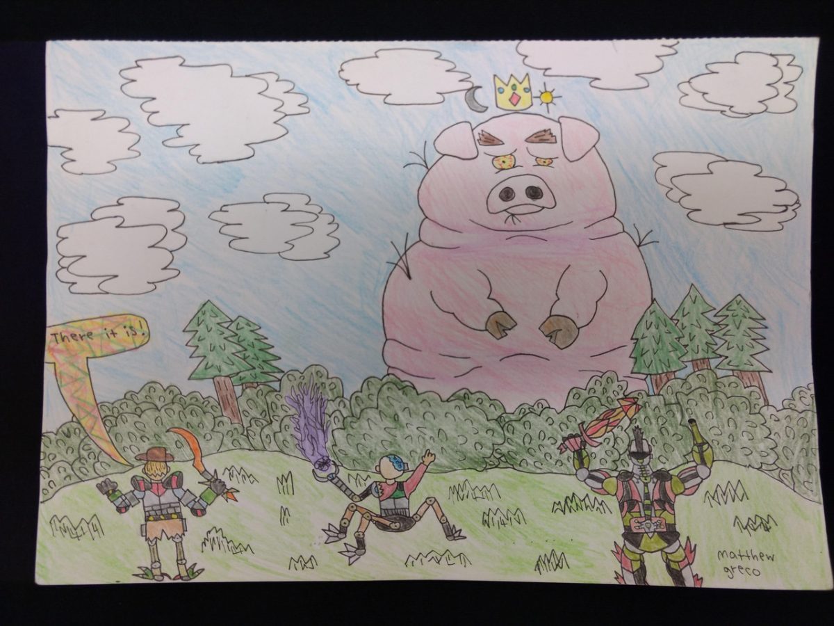 Drawing of a giant pig