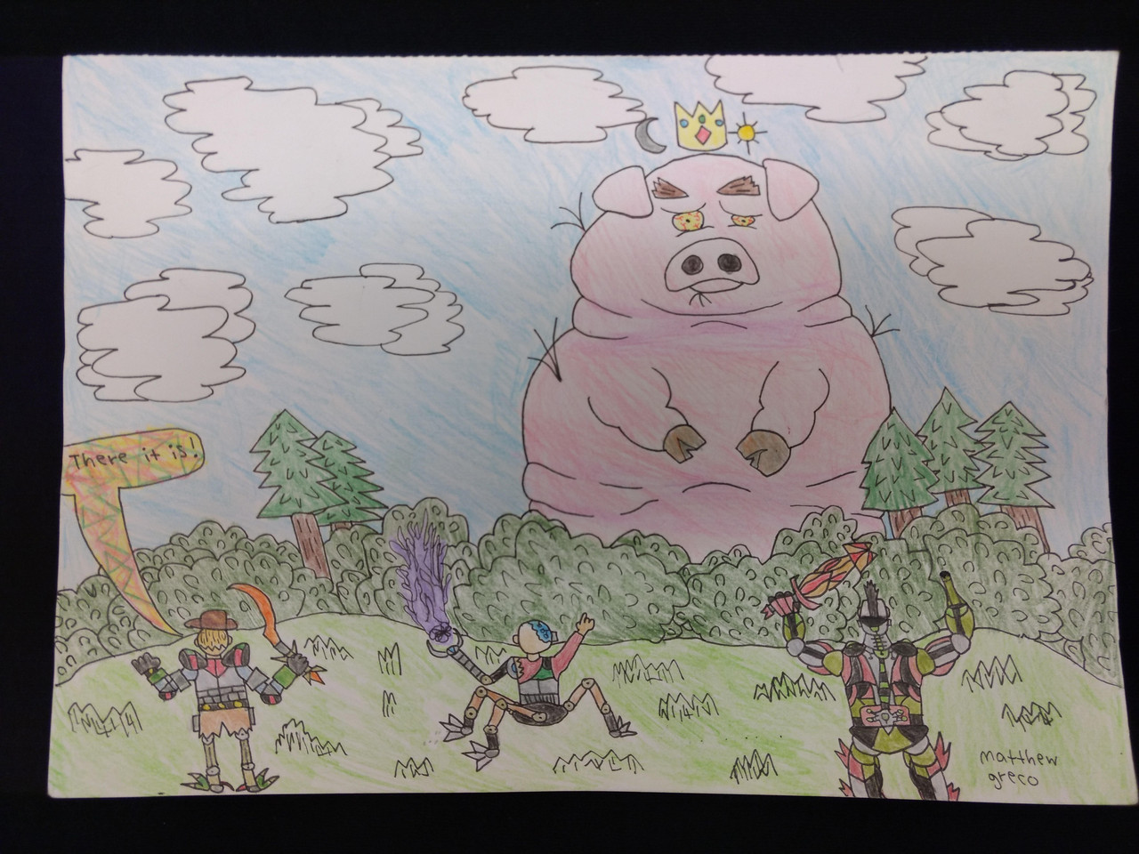 Drawing of a giant pig