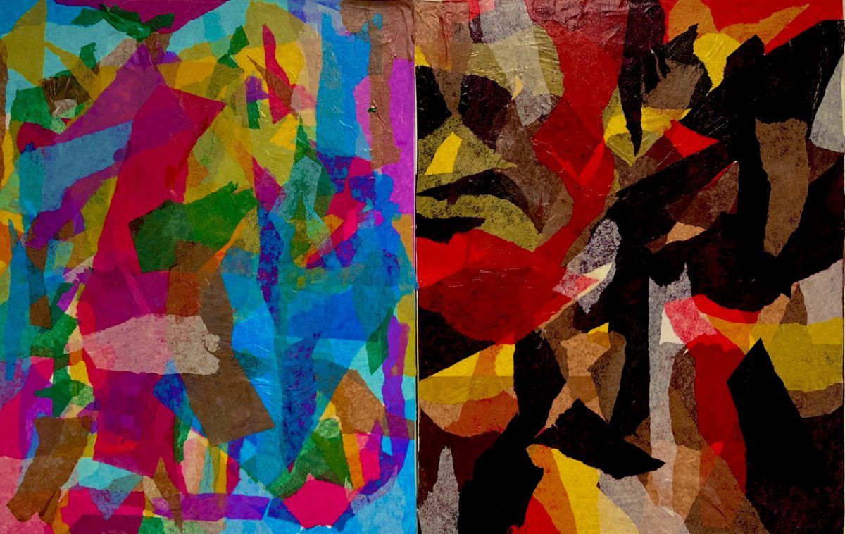 Tissue paper collage