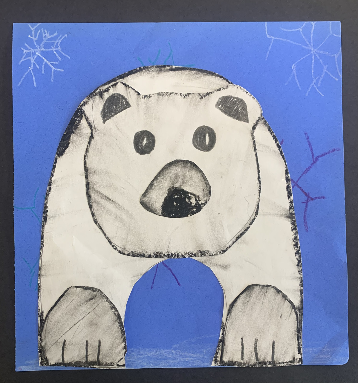 Polar Bear on Blue background
