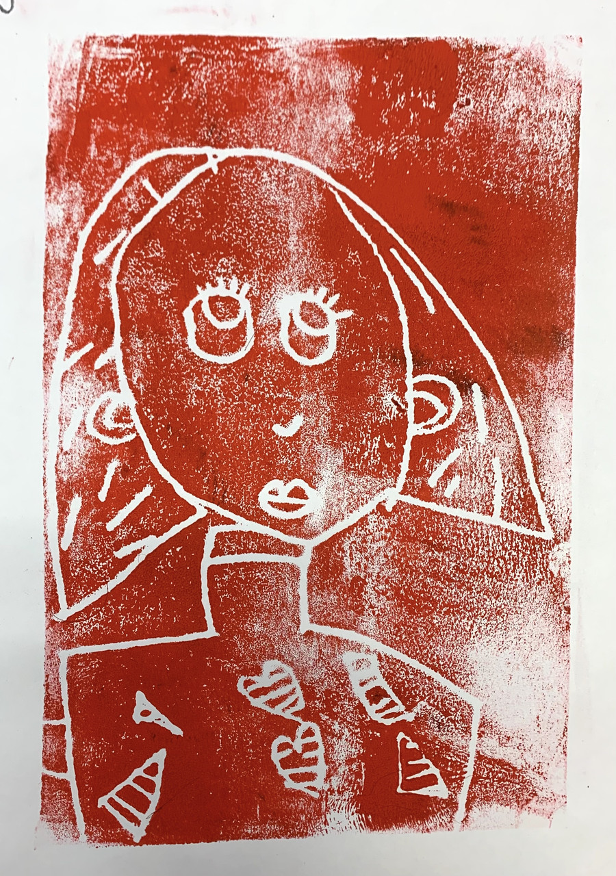 A self portrait of a young girl.