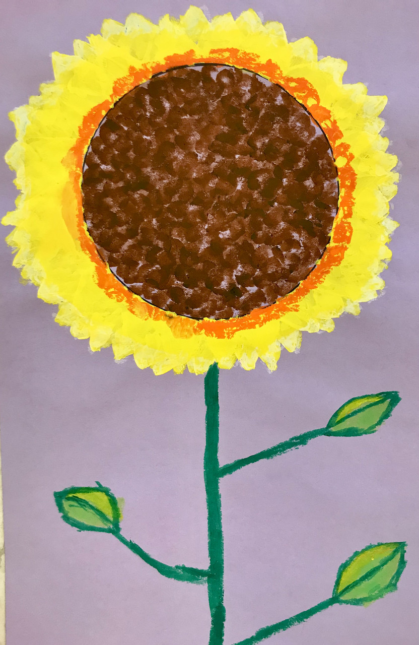 Painting of a sunflower
