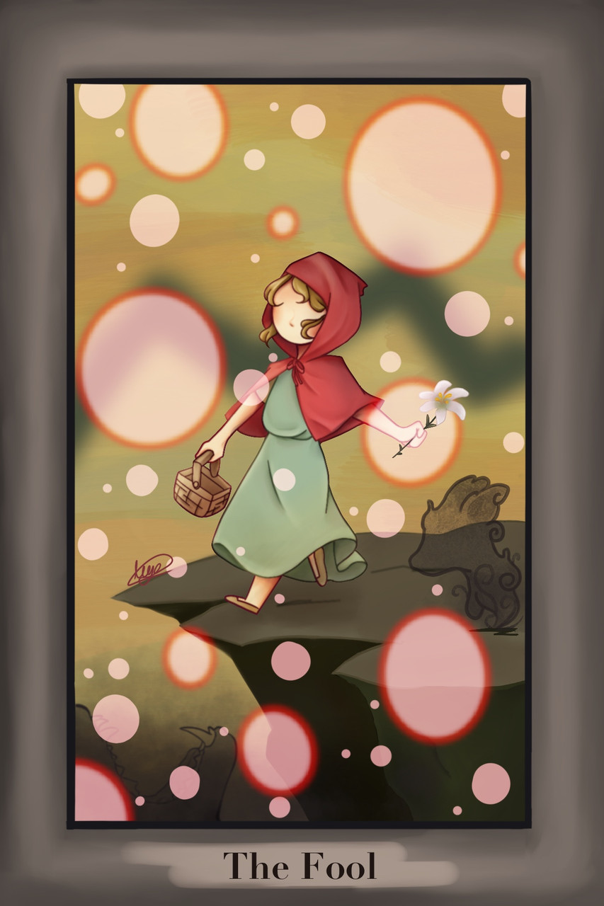 3 digital images depicting themes from Red Riding Hood