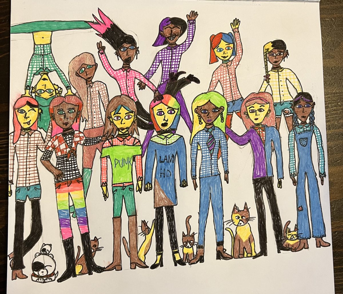 Gel pen on paper drawing