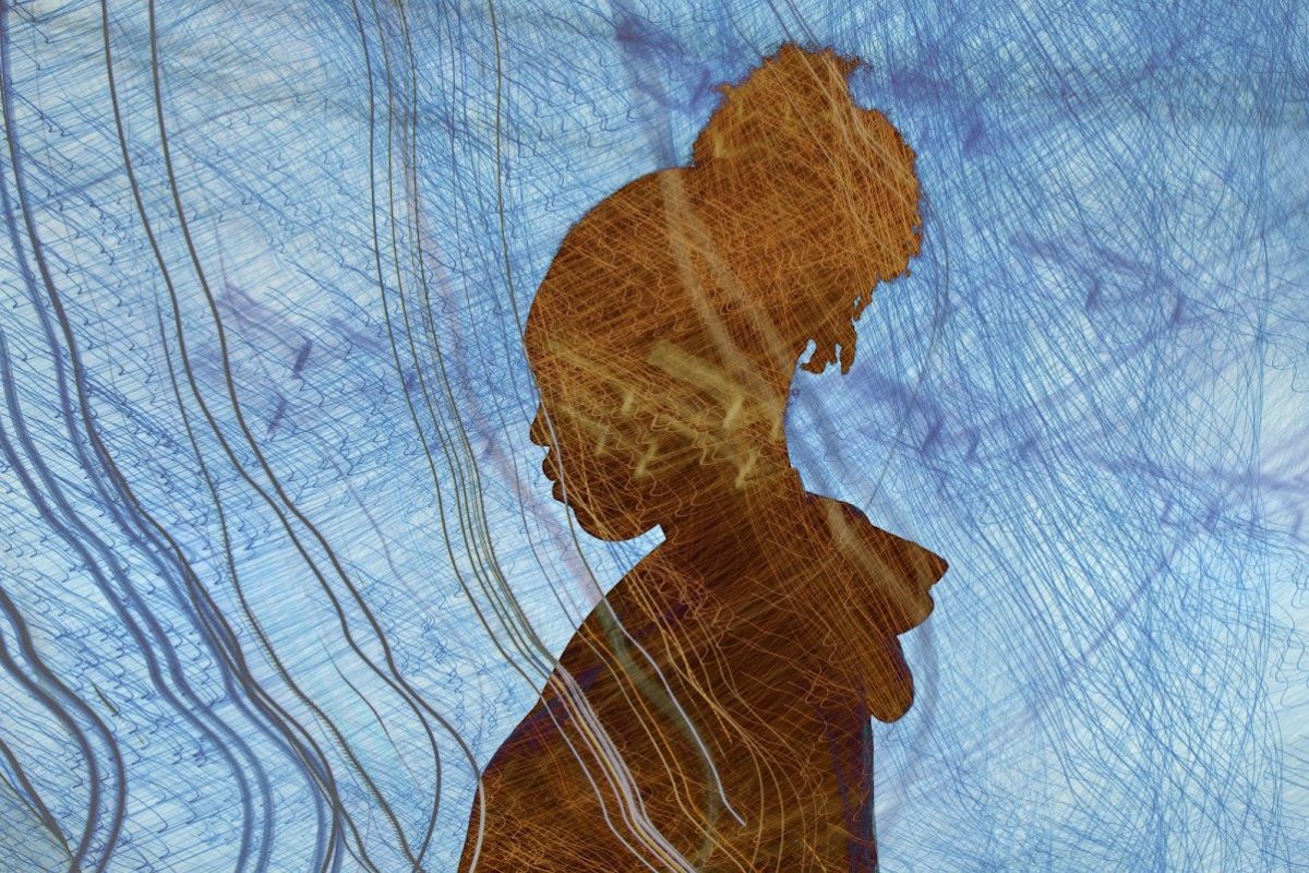 Photo of a profile of girl in silhouette