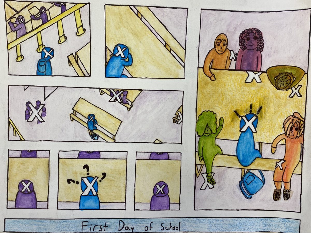 Watercolor & colored pencil comic