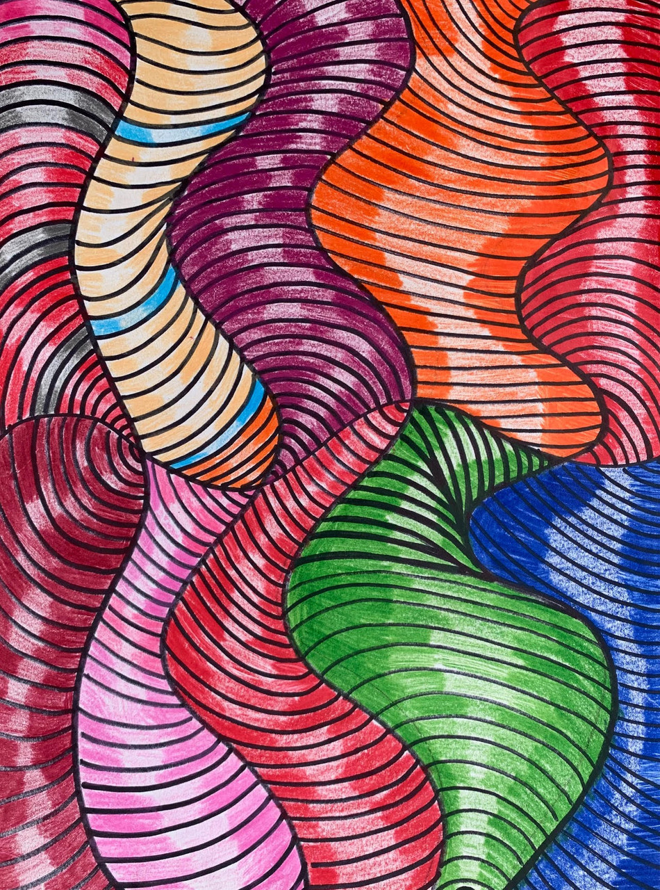 variety of lines to create optical illusion