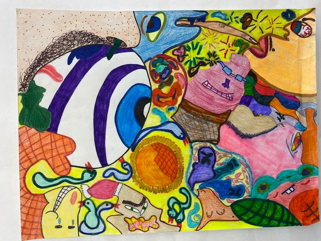 abstract colored pencil image