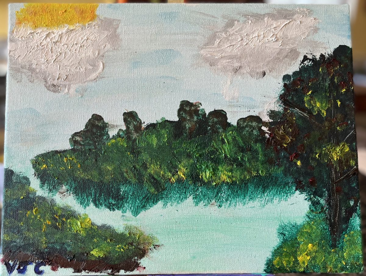 Landscape painting on canvas