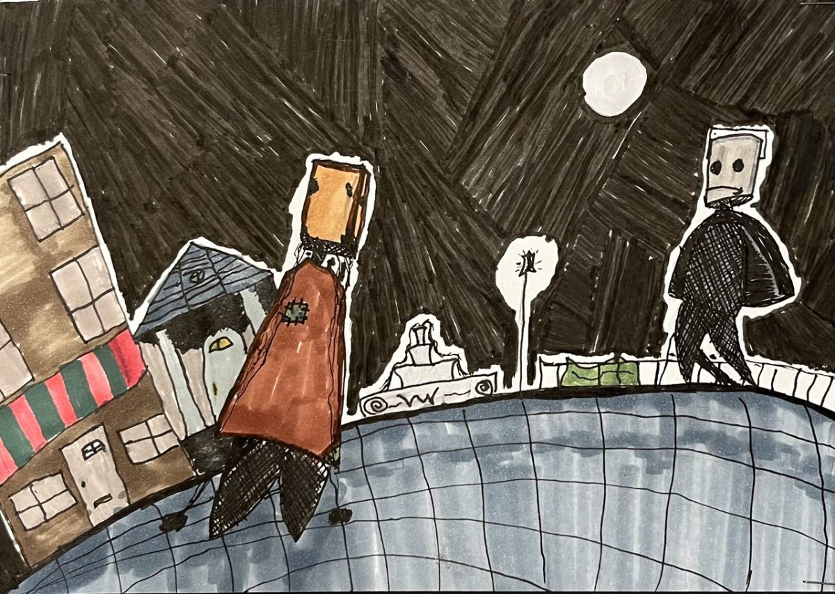 Marker drawing of characters