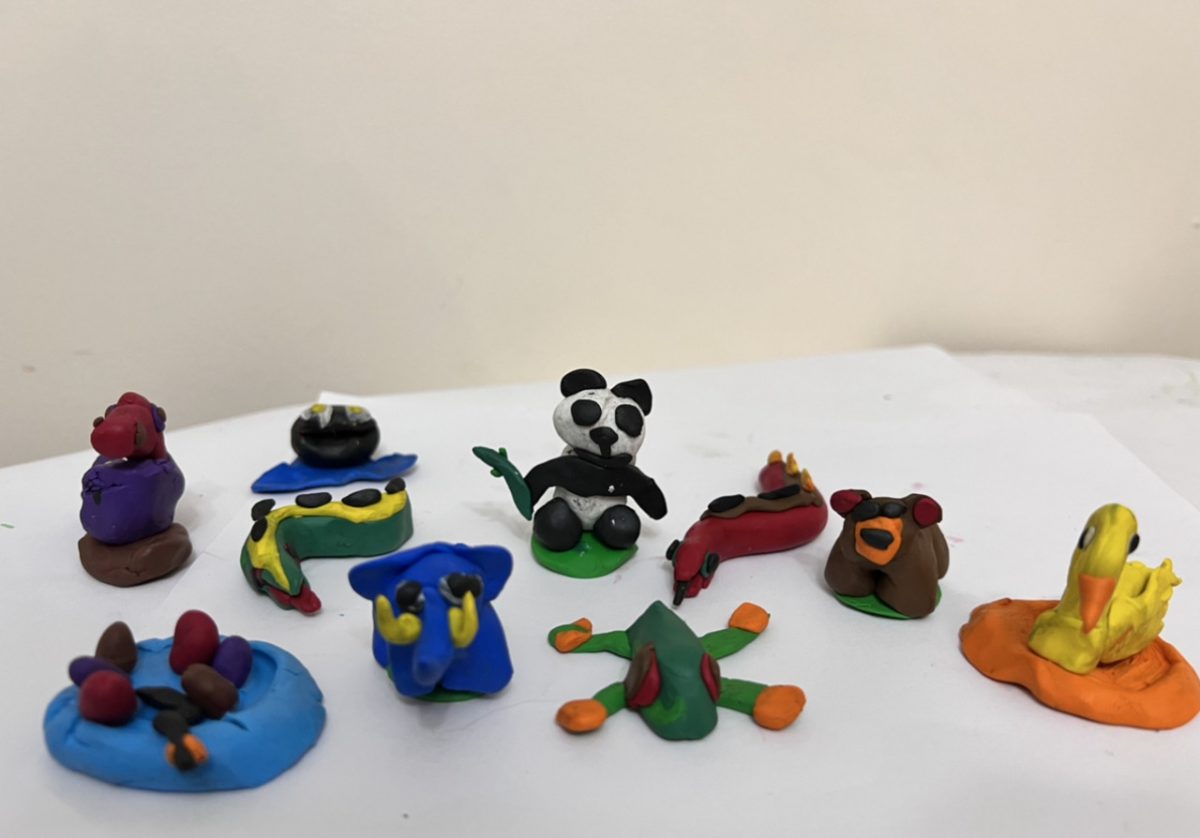 clay sculpted animals