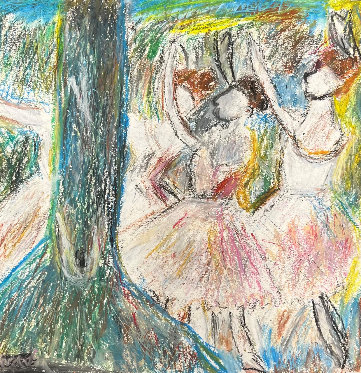 A take on Degas Ballet.