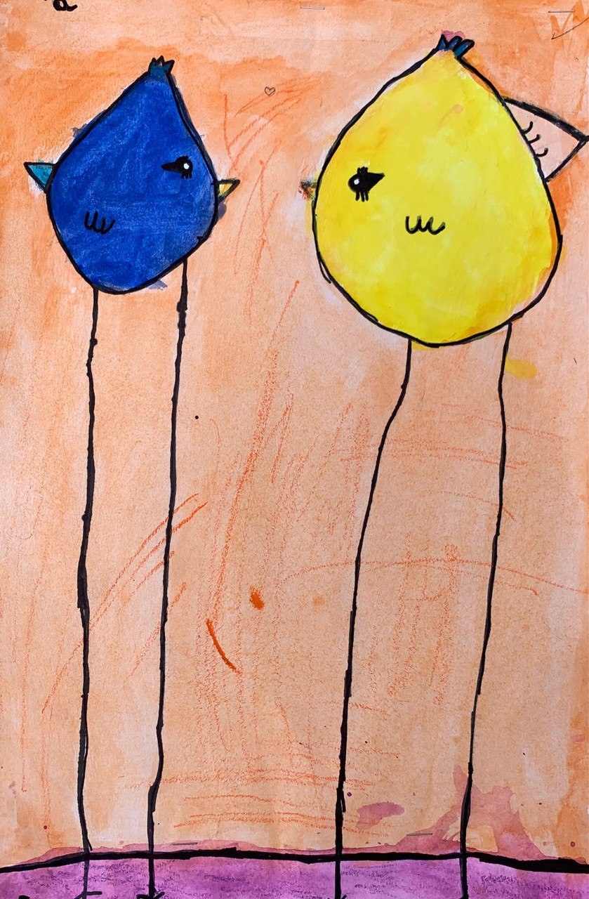 blue and yellow bird