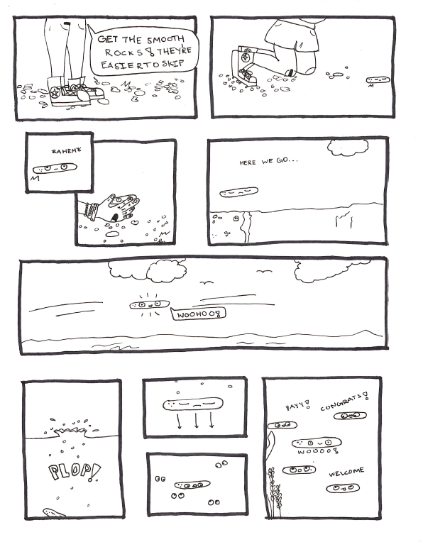Black & white Ink comic
