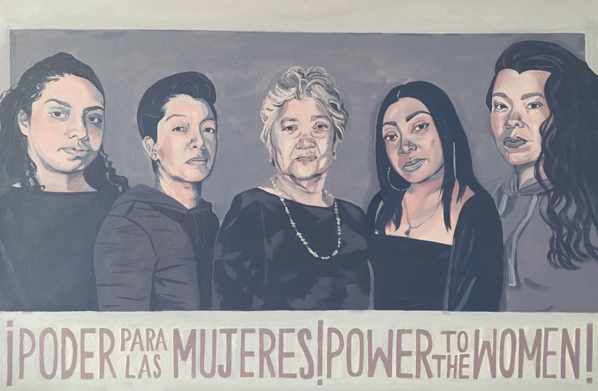 drawing of a group of women
