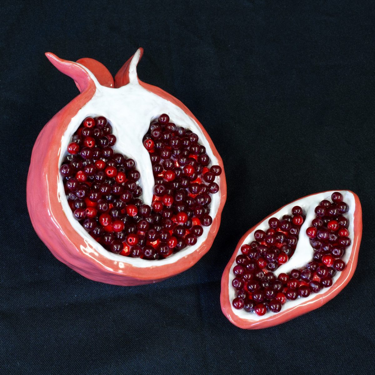 sculpture of pomegranate