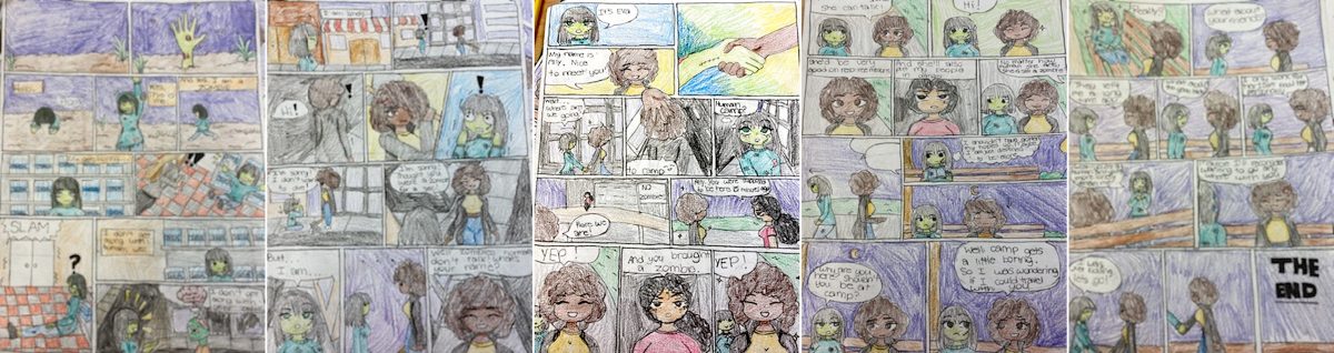 Colored pencil 5 page comic