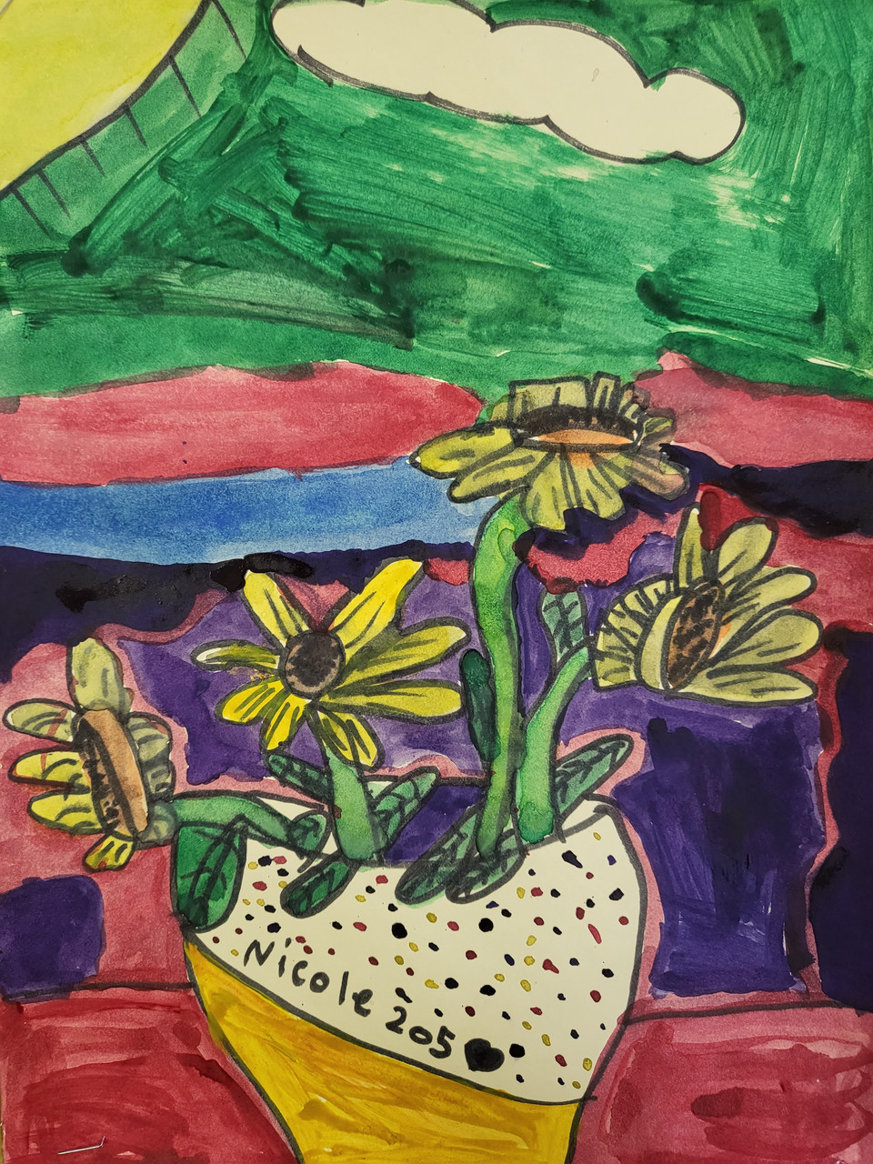 Painting of a flowerpot