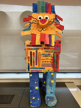 plaster sculpture of a lion