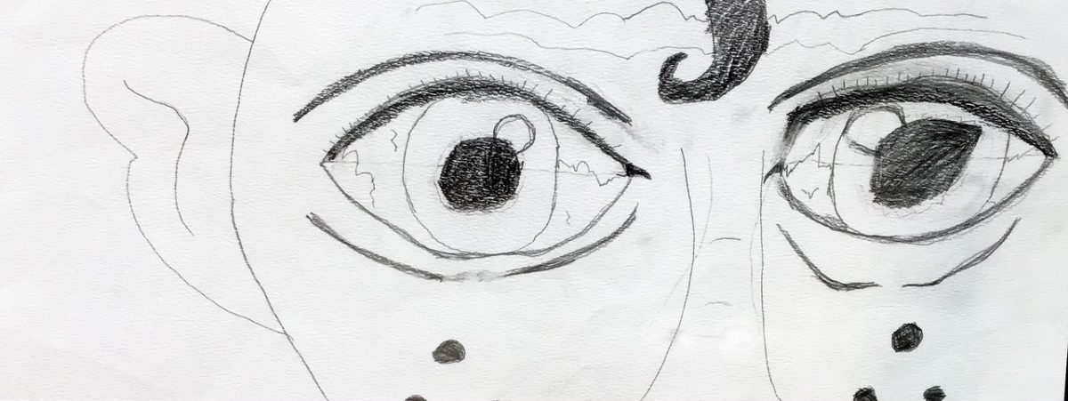 pencil drawing of eyes