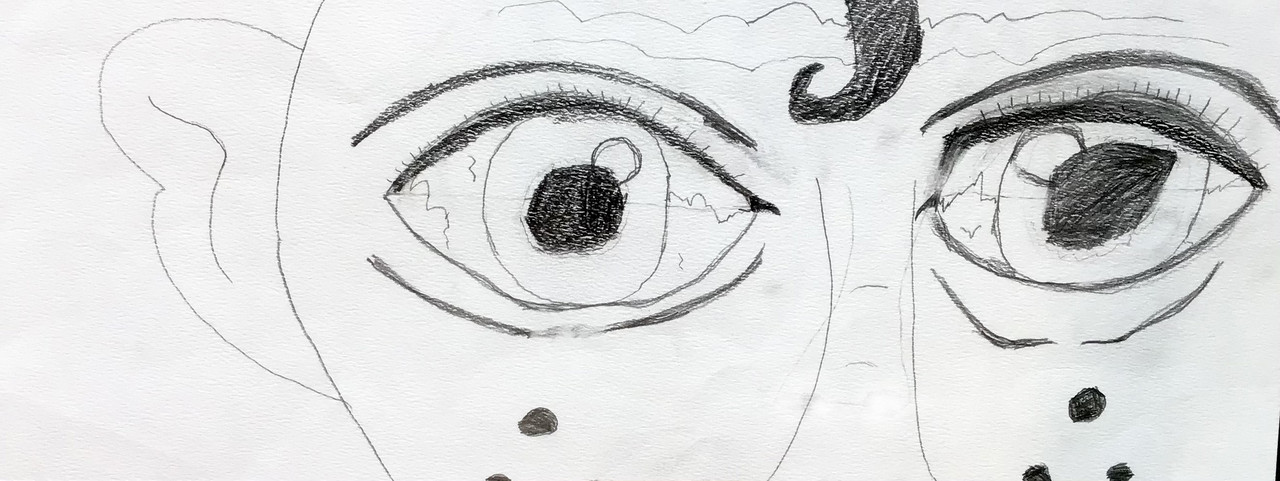 pencil drawing of eyes