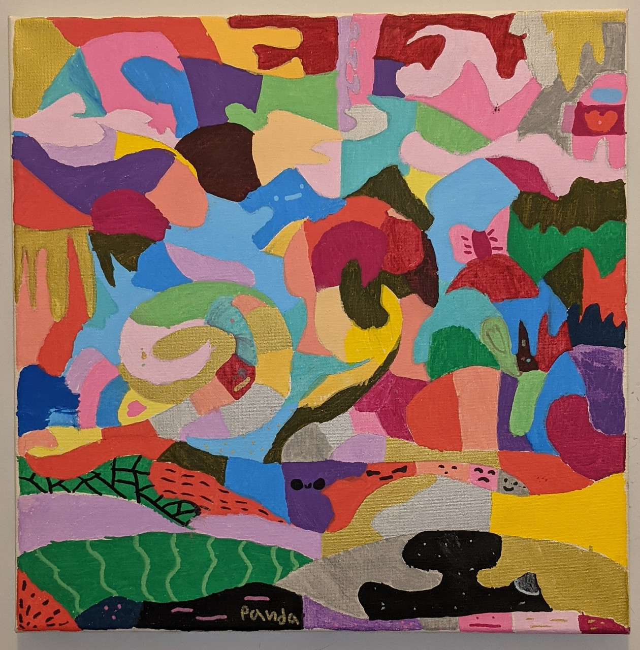 colorful abstract painting of shapes and colors