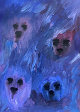 Blues with dark faces.