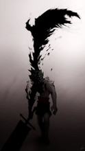 Dark figure with grey background.