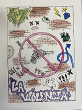 Loteria card of anti violence.