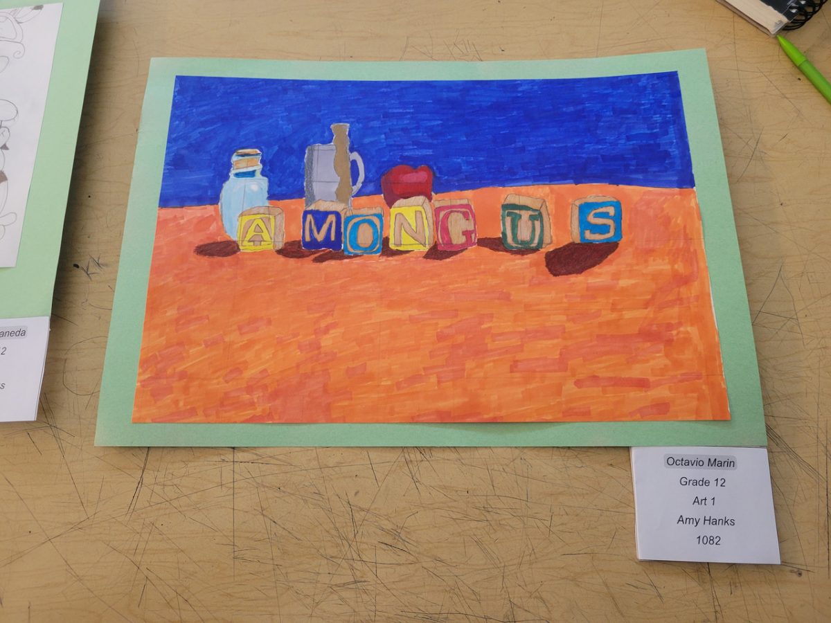 Painting of toy blocks.