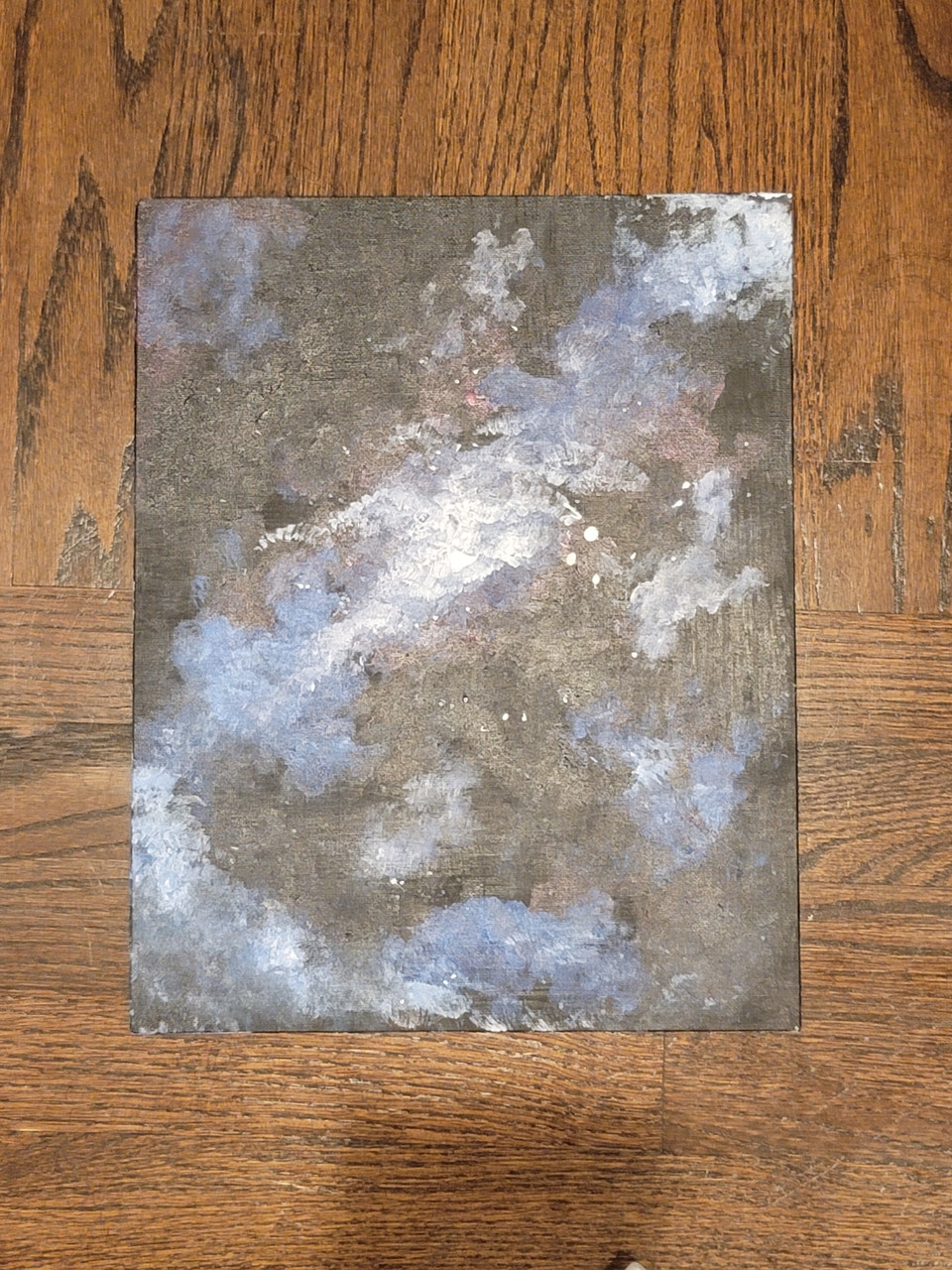 Abstract painting of sky at night