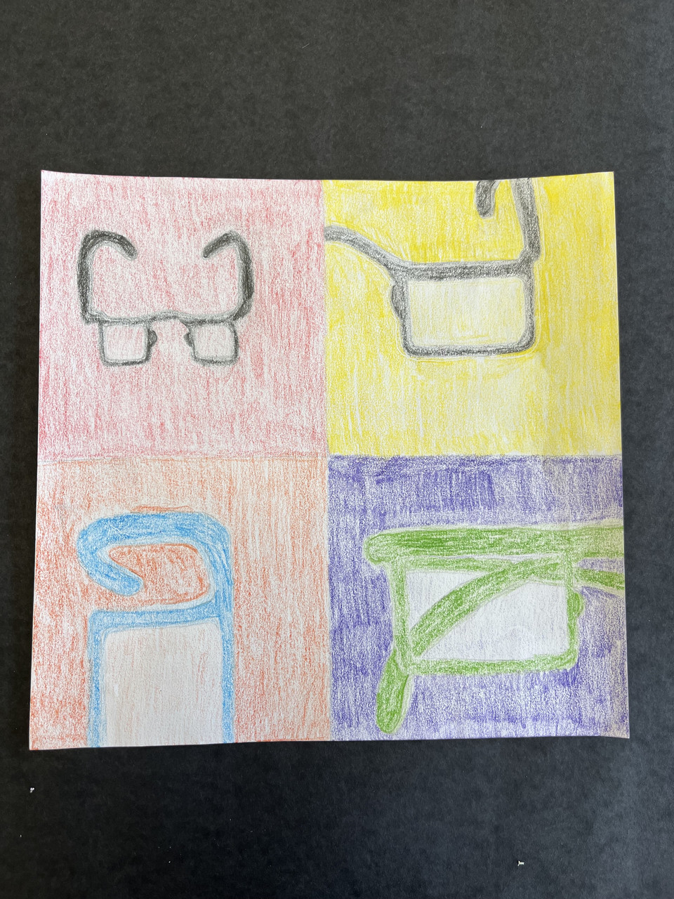 Still life illustrated with colored pencil.