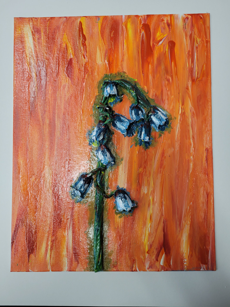 Painting of blue bells.