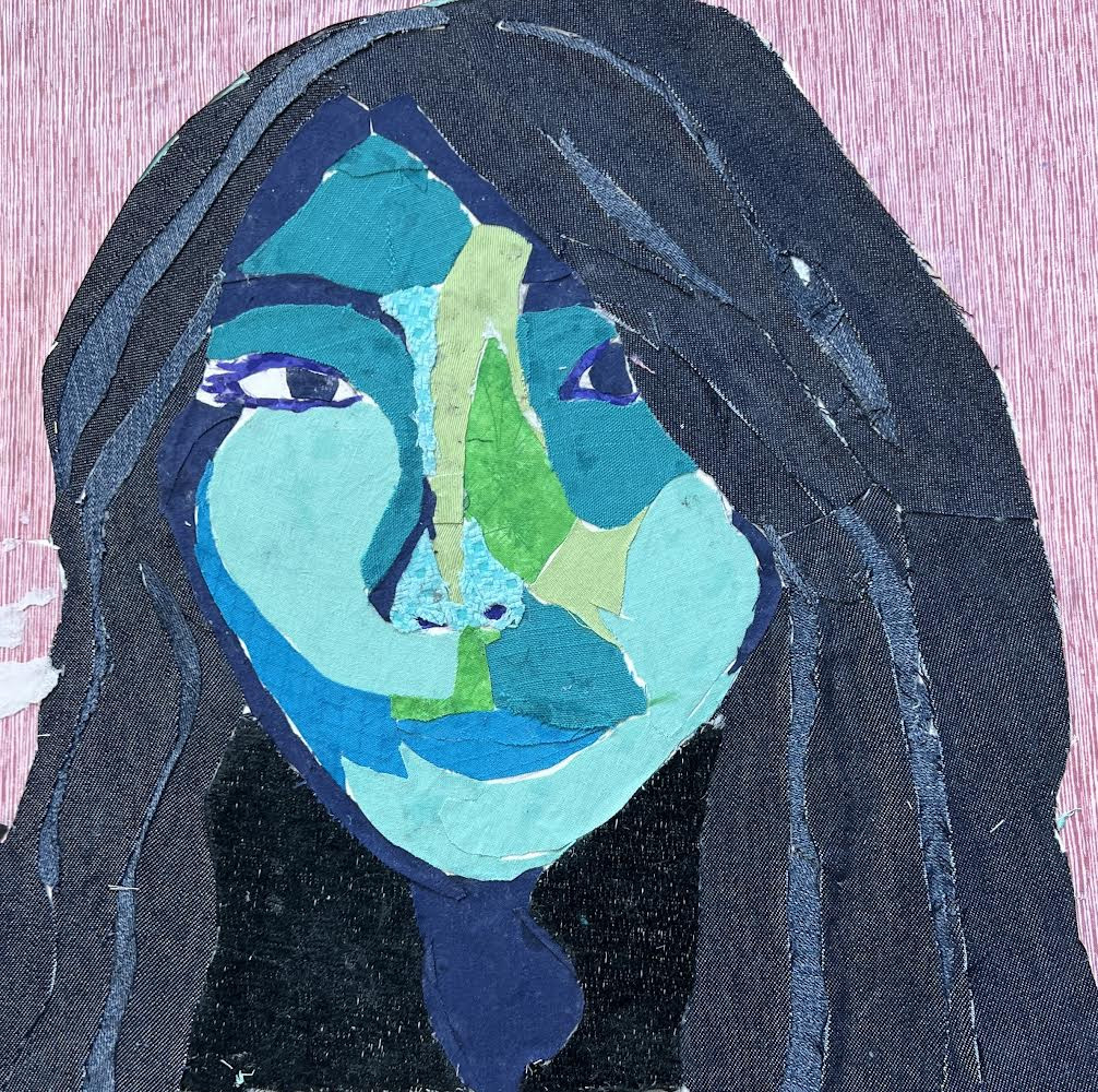 Blue abstract self portrait.