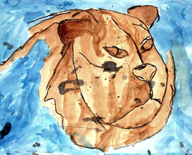 watercolor lion